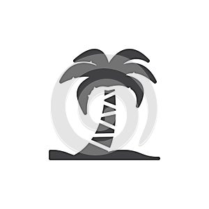 Palm tree icon vector