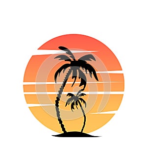 Palm tree image vector photo