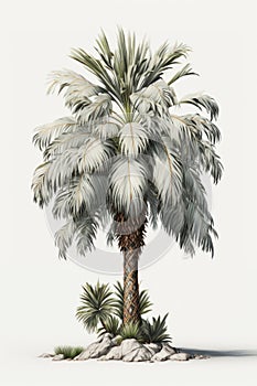 Palm tree isolated on white background