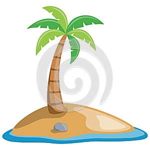 Palm Tree on a Little Island