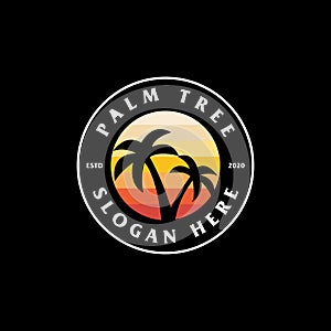 Palm tree logo vector design