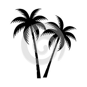 PALM TREE SILHOUETTE VECTOR SET