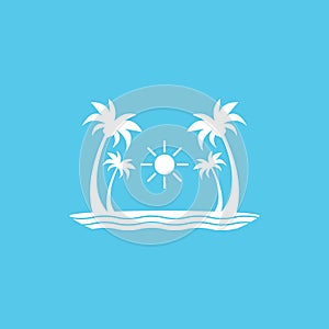 Palm tree summer vector