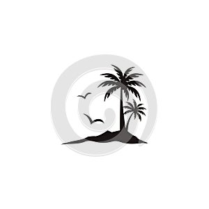 Palm tree summer vector