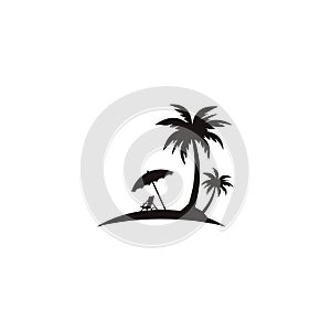 Palm tree summer vector