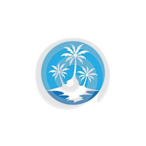 Palm tree summer vector icon