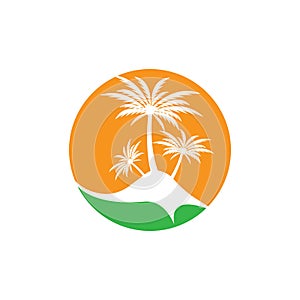Palm tree summer vector icon