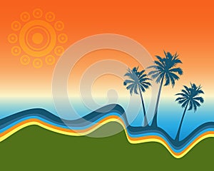 Palm trees design