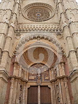 Palma Cathedral doorway photo