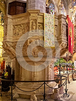 Palma Cathedral pulpit