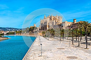 Palma de Mallorca Cathedral and Parc De La Mar.