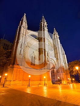 Palma de Mallorca Cathedral Seu sunset Majorca