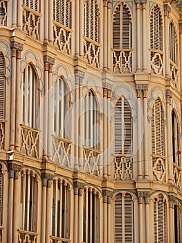 Palma de Mallorca, Spain. The historical buildings and houses in the old city center