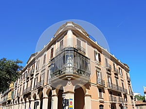 Palma de Mallorca, Spain. The historical buildings and houses in the old city center