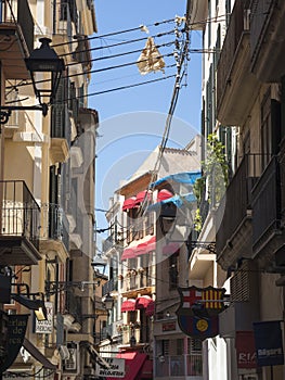 Palma de Mallorca, Spain. The historical buildings and houses in the old city center