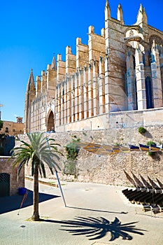 Palma de Mallorca, Spain. La Seu - the famous medieval gothic ca