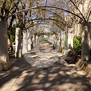 Palma Mallorca almudaina kings palace garden arch park