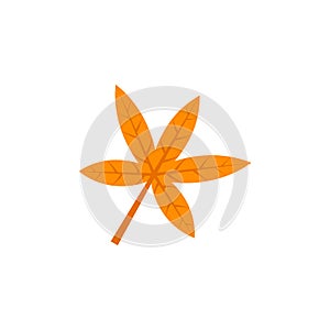 Palmatisect maple leaf flat icon photo