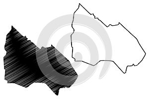 Palmeira dos Indios municipality Alagoas state, Municipalities of Brazil, Federative Republic of Brazil map vector illustration photo