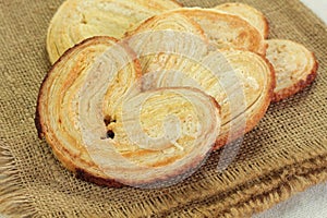 Palmera Palmier sweet puff pastry photo