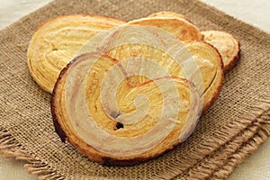 Palmera Palmier sweet puff pastry photo