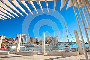 Palmeral de las sorpresa promenade in seaport. Malaga, Andalusia photo