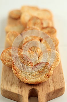 Palmier or Oreja Butter Cookies made from Pastry photo