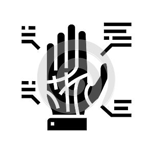 palmistry astrological glyph icon vector illustration