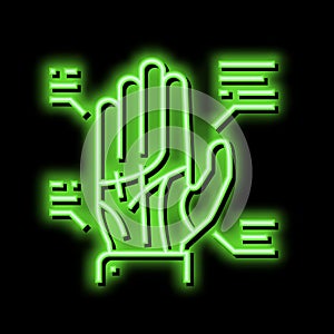 palmistry astrological neon glow icon illustration