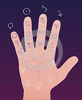 Palmistry Astrology Sections