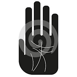 Palmistry flat illustration on white