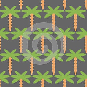 Palms seamless pattern. Background of tropical trees. Vector ill