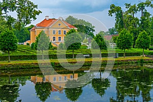 Palmse manor in Estonia reflected on water