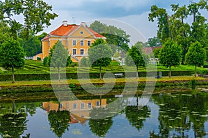 Palmse manor in Estonia reflected on water