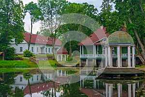 Palmse manor in Estonia reflected on water