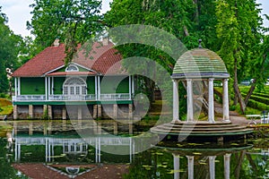 Palmse manor in Estonia reflected on water
