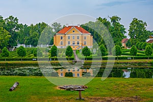 Palmse manor in Estonia reflected on water