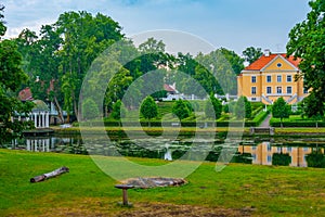 Palmse manor in Estonia reflected on water