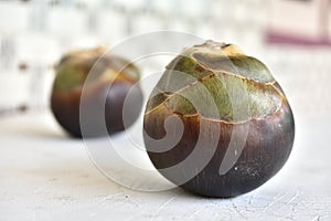 Palmyra palm, Toddy palm or Sugar palm Fruit isolated on white background