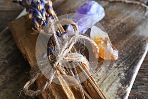 Palo Santo Smudge Sticks and Healing Crystals