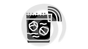 paloma cocktail glass drink glyph icon animation