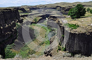 Palouse Falls Park Viewing Area and River Gorge