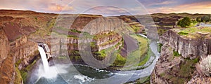 Palouse Falls in Washington, USA at sunset