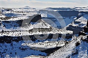 Palouse River Canyon in Winter Snow