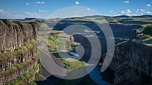 The Palouse River, snaking through canyons