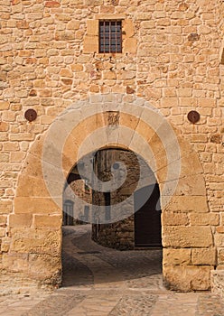 Pals medieval village entrance gate