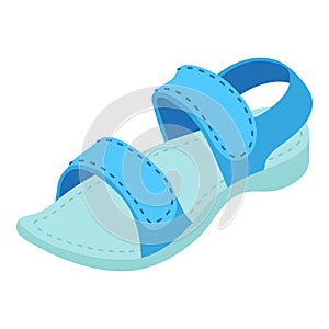 Paltform sandal icon, isometric style