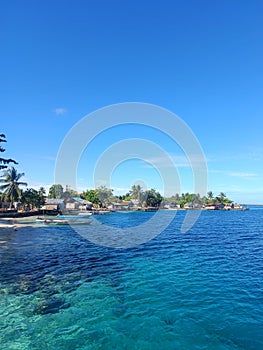 Pam island view in Raja Ampat archipelago, West Papua, Indonesia photo