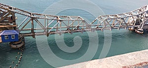 Pamban  bridge bayofbengal