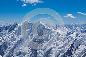 Pamir mountains cold snow ice glacier Kommunizm and Korzenevskaya peaks